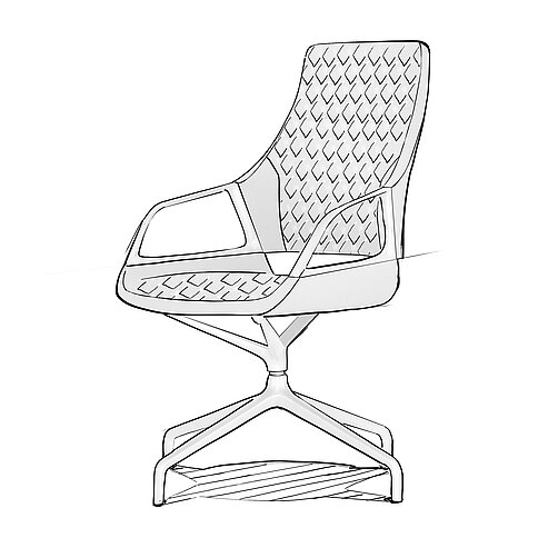Graph Iconic Conference Chair Sketch