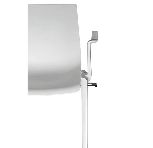 Aula chair connector detail, cut-out side view