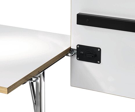 mAx table, cut-out, tabletop connector and locking detail