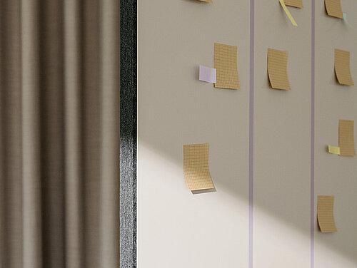 Confair Next whiteboard surface detail with notes