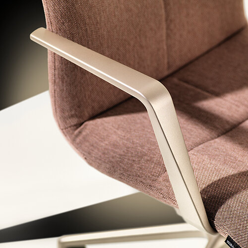 Decide silk office chairs in studio setting, product presentation scene