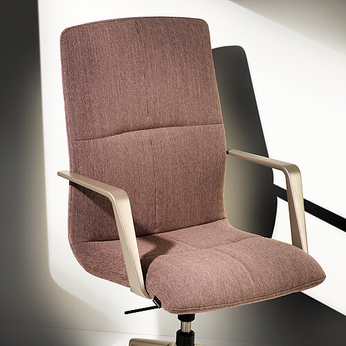 decide silk office chair, cut-out, front view, fabric upholstery